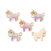 Alloy Colorful Enamel Connector Charms