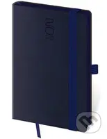 Kapesní diář 2026 Memory tmavě modrý s gumičkou