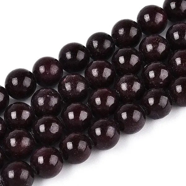 Dyed Natural Mashan Jade Round Beads Strands