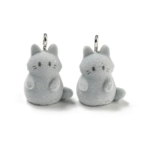 Flocky Acrylic Pendants