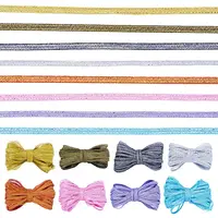 8 Bundles Polyester Glitter Power Ribbons