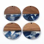 Transparent Resin & Walnut Wood Pendants