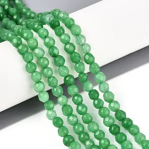 Dyed Natural White Jade Beads Strands