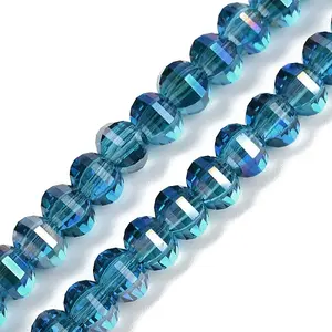 Electroplate Transparent Glass Beads Strands