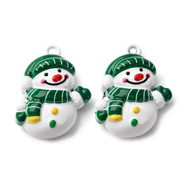 Christmas Themes Baking Painted Alloy Pendants