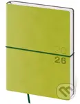 Týdenní diář 2026 B6 Flexio zelený s gumičkou