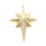 Brass Micro Pave Cubic Zirconia Pendants