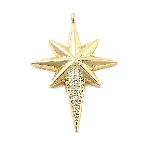 Brass Micro Pave Cubic Zirconia Pendants