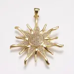 Brass Micro Pave Cubic Zirconia Pendants