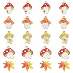 20Pcs 5 Style Autumn Theme Alloy Enamel Pendants