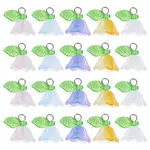 100Pcs 10 Colors Glass Flower of Life Charms