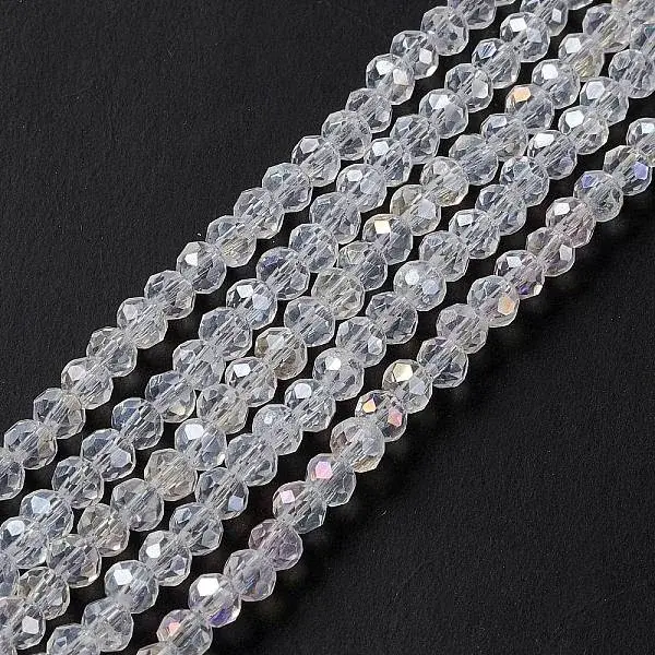 Crystal Glass Rondelle Beads Strands