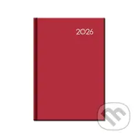 Týždenný diár FALCON 2026 (červený) (12-mesačný, A5, stĺpcový)