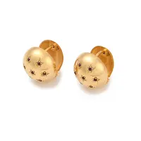 304 Stainless Steel Rhinestone Hoop Earrings