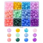 336Pcs 12 Colors Baking Painted Crackle Glass Bead Strands