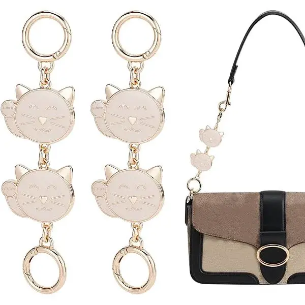 Alloy Enamel Cat Link Chains for Purse Chains