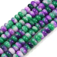 Dyed Natural White Jade Beads Strands