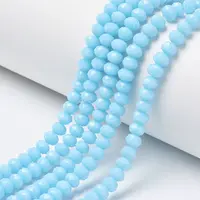 Opaque Solid Color Glass Beads Strands