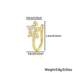 Fashionable S925 Silver Nose Clip with Star