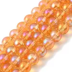 Transparent Electroplate Glass Beads Strands