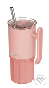 Nerezový termohrnček so slamkou Umi Peachy Pink 720 ml