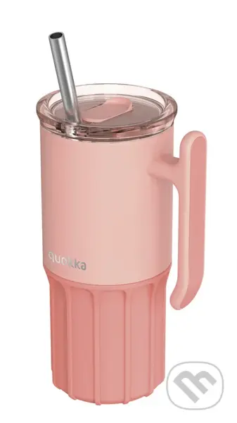 Nerezový termohrnček so slamkou Umi Peachy Pink 720 ml