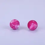 Printed Round Silicone Focal Beads