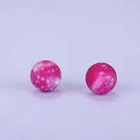 Printed Round Silicone Focal Beads