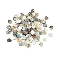 Natural Akoya Shell Flat Round Charms