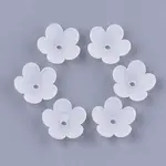 5-Petal Transparent Acrylic Bead Caps