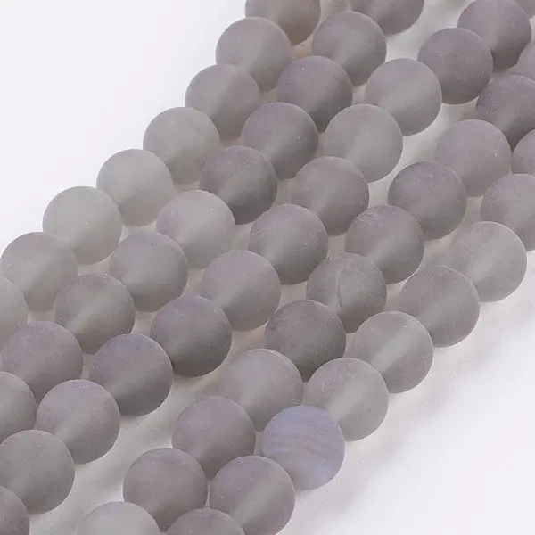Natural Grey Agate Bead Strands