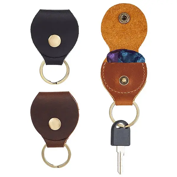 3Pcs 3 Colors Leather Storage Bags