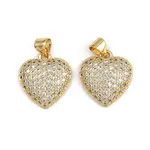 Brass Micro Pave Cubic Zirconia Pendants