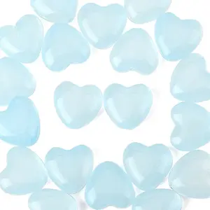 20Pcs Transparent Spray Painted Glass Beads