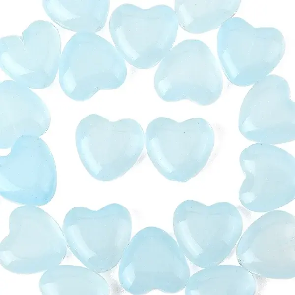 20Pcs Transparent Spray Painted Glass Beads