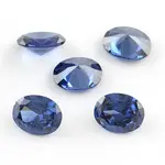 Oval Shaped Cubic Zirconia Pointed Back Cabochons