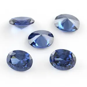 Oval Shaped Cubic Zirconia Pointed Back Cabochons