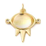 Brass Micro Pave Cubic Zirconia Pendants