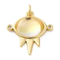 Brass Micro Pave Cubic Zirconia Pendants