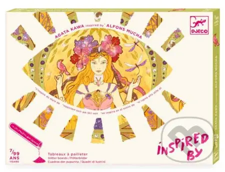 Inspired by Alfons Mucha: Bohyne (trblietkové obrázky)