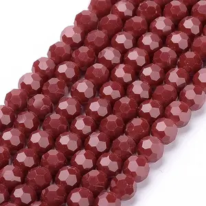 Faceted(32 Facets) Glass Beads Strands