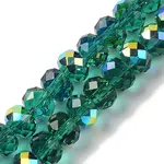 AB Color Plated Transparent Electroplate Beads Strands