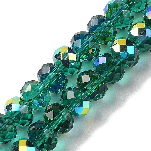 AB Color Plated Transparent Electroplate Beads Strands
