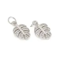 Brass Micro Pave Cubic Zirconia Charms