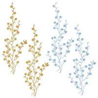 4Pcs 2 Colors Plum Blosssom Cotton Computerized Embroidery Iron on Patches