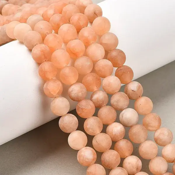 Natural White Jade Bead Strands