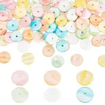 120Pcs 6 Colors Dyed Natural Shell Beads