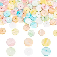 120Pcs 6 Colors Dyed Natural Shell Beads