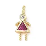 Brass Micro Pave Cubic Zirconia Pendants