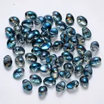 Transparent Spray Painted Glass Charms